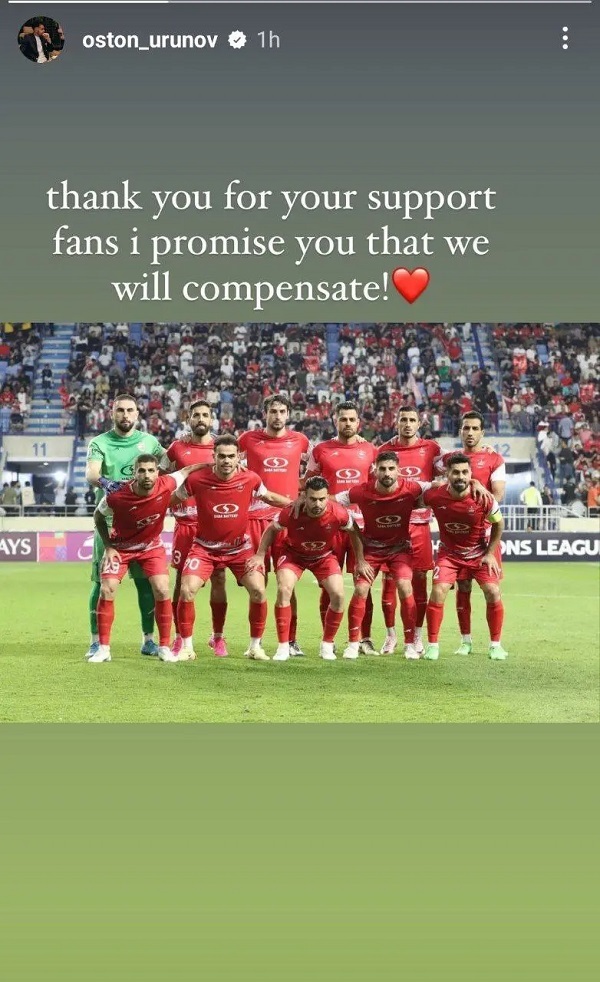 قول بزرگ اوستون اورونوف به هواداران پرسپولیس