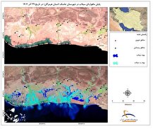 پایش سیلاب‌های جنوب کشور با تصاویر ماهواره‌ای