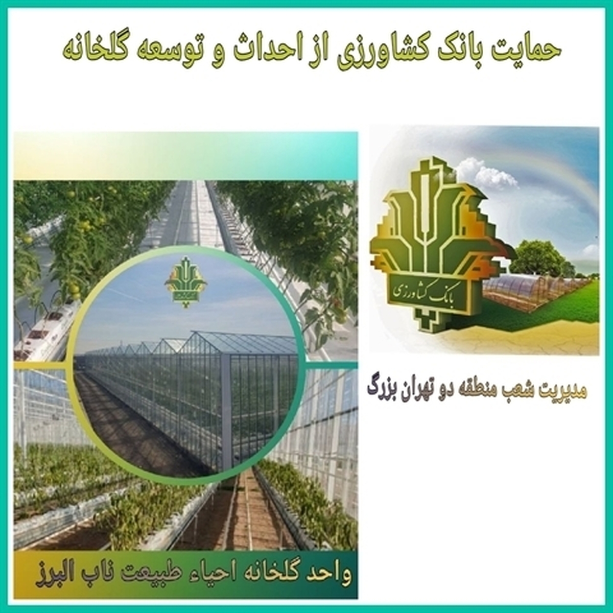 سرمایهگذاری ۱۰۰۰ میلیاردی بانک کشاورزی در یک طرح مدرن گلخانهای