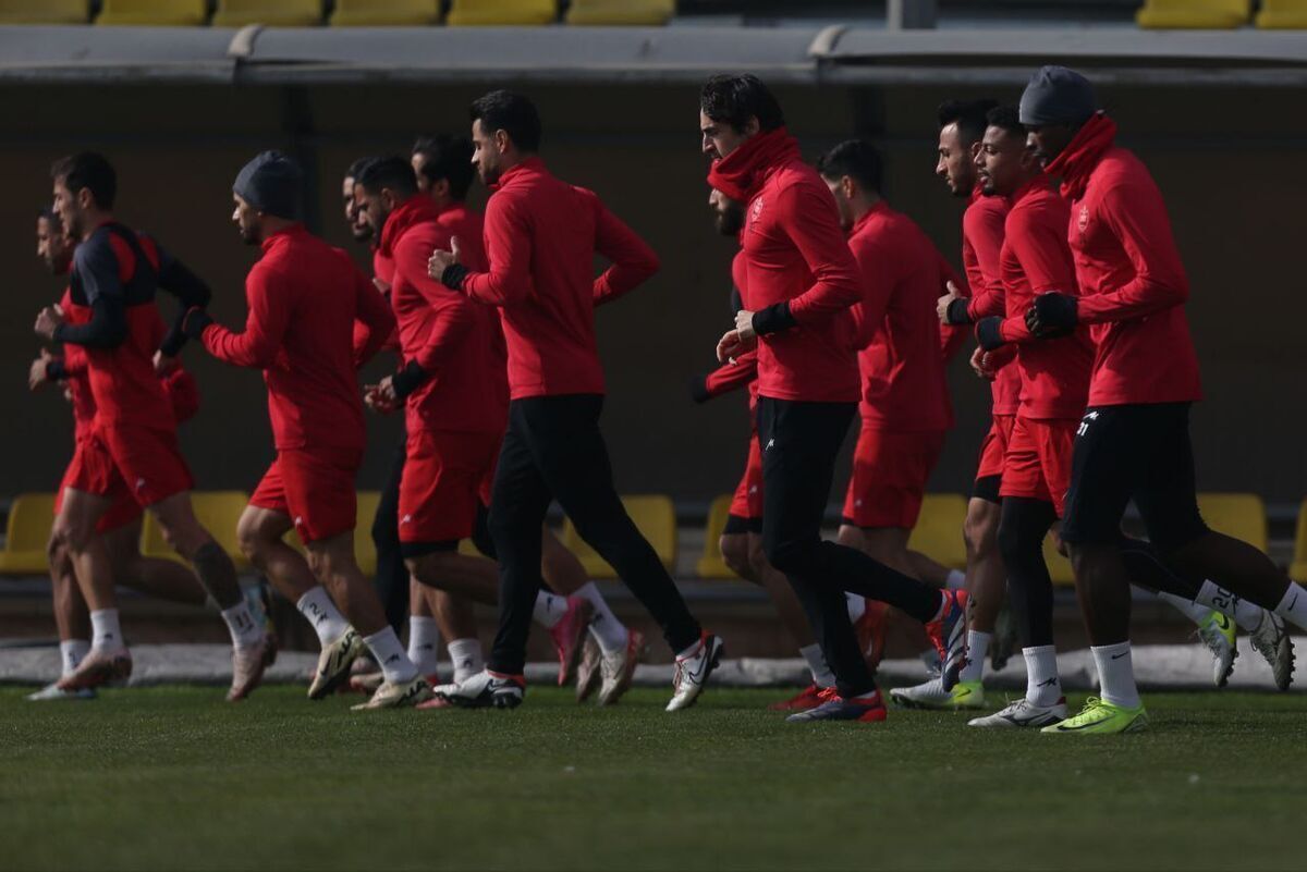 تمرین متنوع پرسپولیس پیش از بازی با اردکانی‌ها
