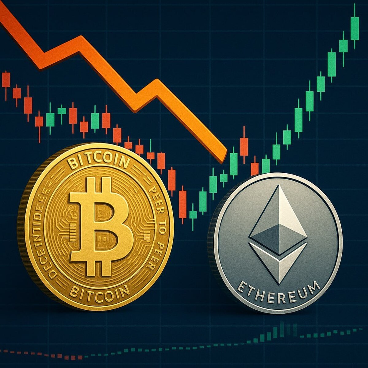 نوسان در بازار کریپتو؛ سرمایهها از بیتکوین به اتریوم منتقل شد