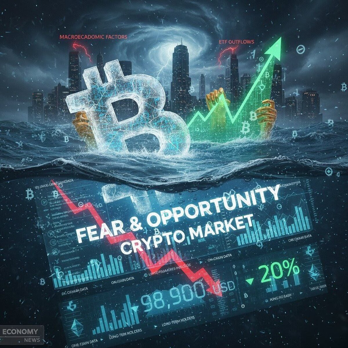 بیت‌کوین زیر ۱۰۰ هزار دلار؛ ترس و فرصت در بازار کریپتو