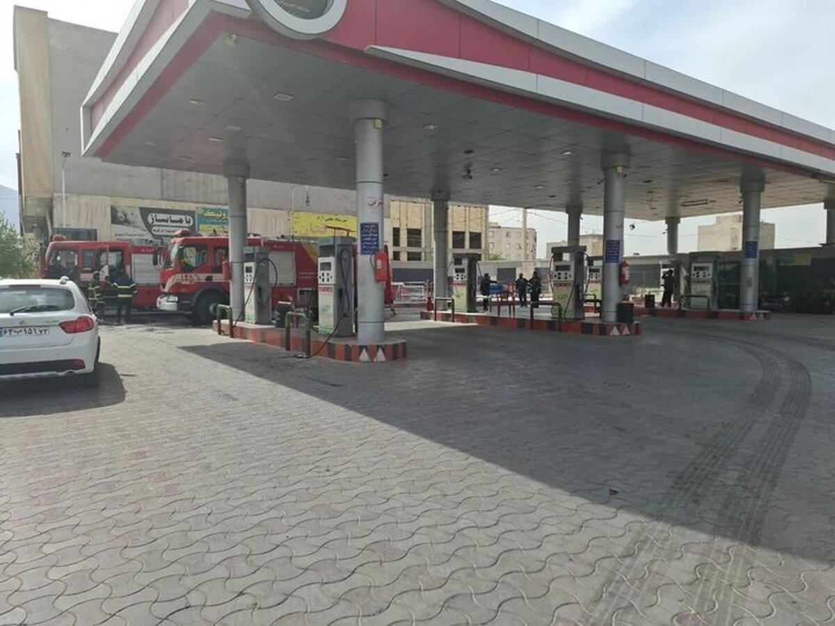 علت انفجار پمپ بنزین جهرم + عکس و فیلم