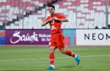 گل اول تراکتور به پرسپولیس با شلیک تماشایی حسین‌زاده + فیلم