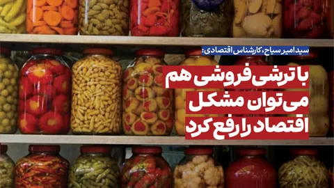 با ترشی‌فروشی هم می‌توان مشکل اقتصاد را رفع کرد