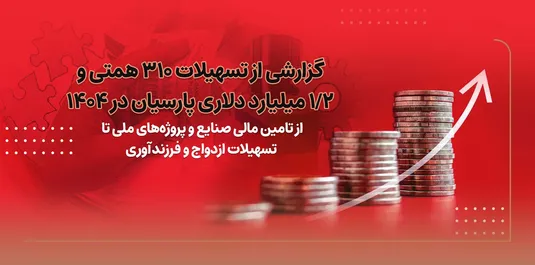 گزارشی از تسهیلات 310 همتی و 1/2 میلیارد دلاری پارسیان در 1404