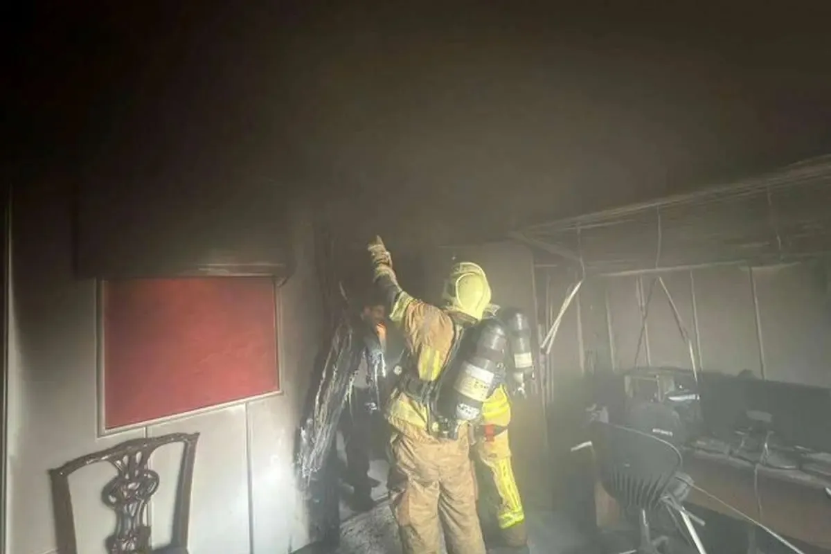 آتش‌سوزی گسترده منزل مسکونی در خیابان خراسان تهران