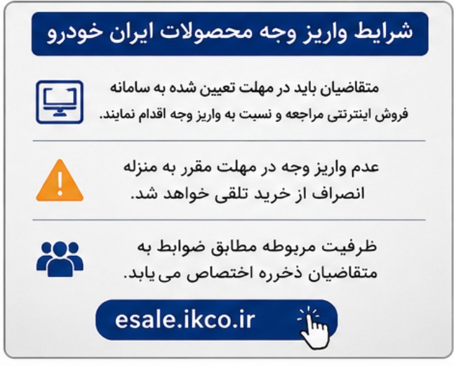 واریز وجه ایران خودرو