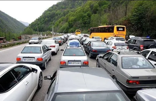 ترافیک سنگین در محور&zwnj;های چالوس و هراز