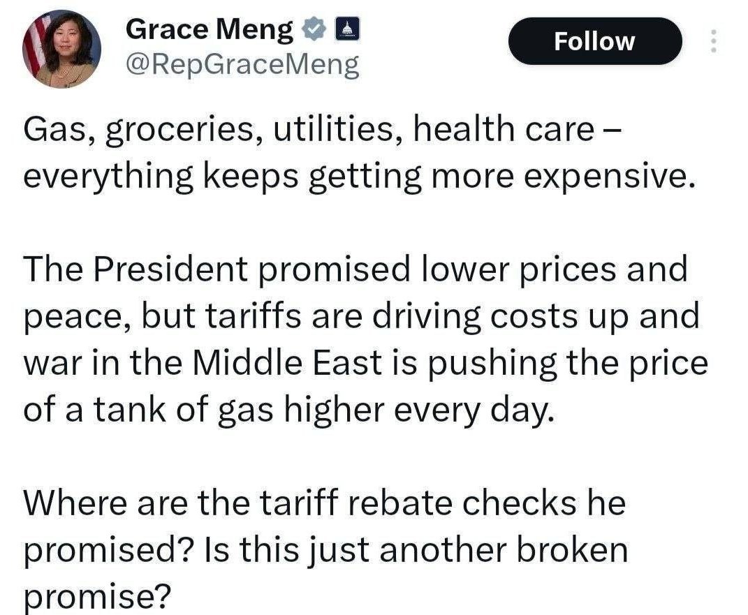 نماینده کنگره: همهچیز در آمریکا مدام گرانتر میشود نماینده کنگره: همهچیز در آمریکا مدام گرانتر میشود