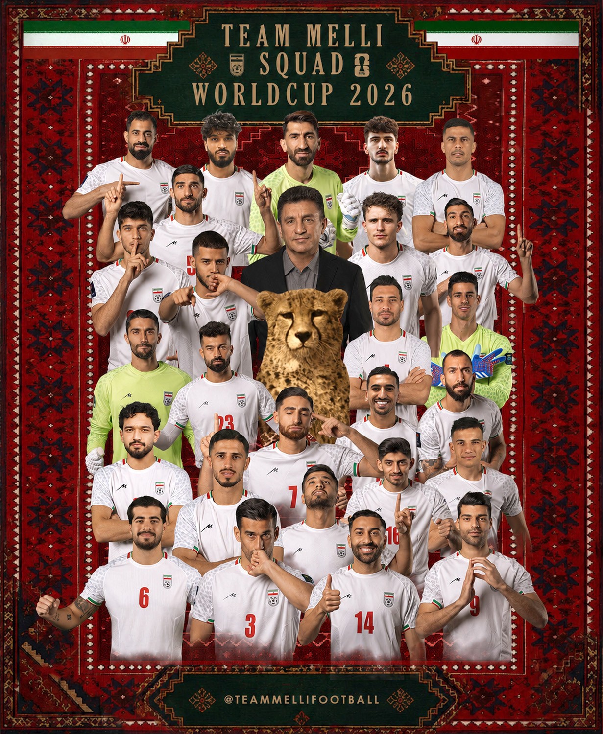 لیست تیم ملی ایران
