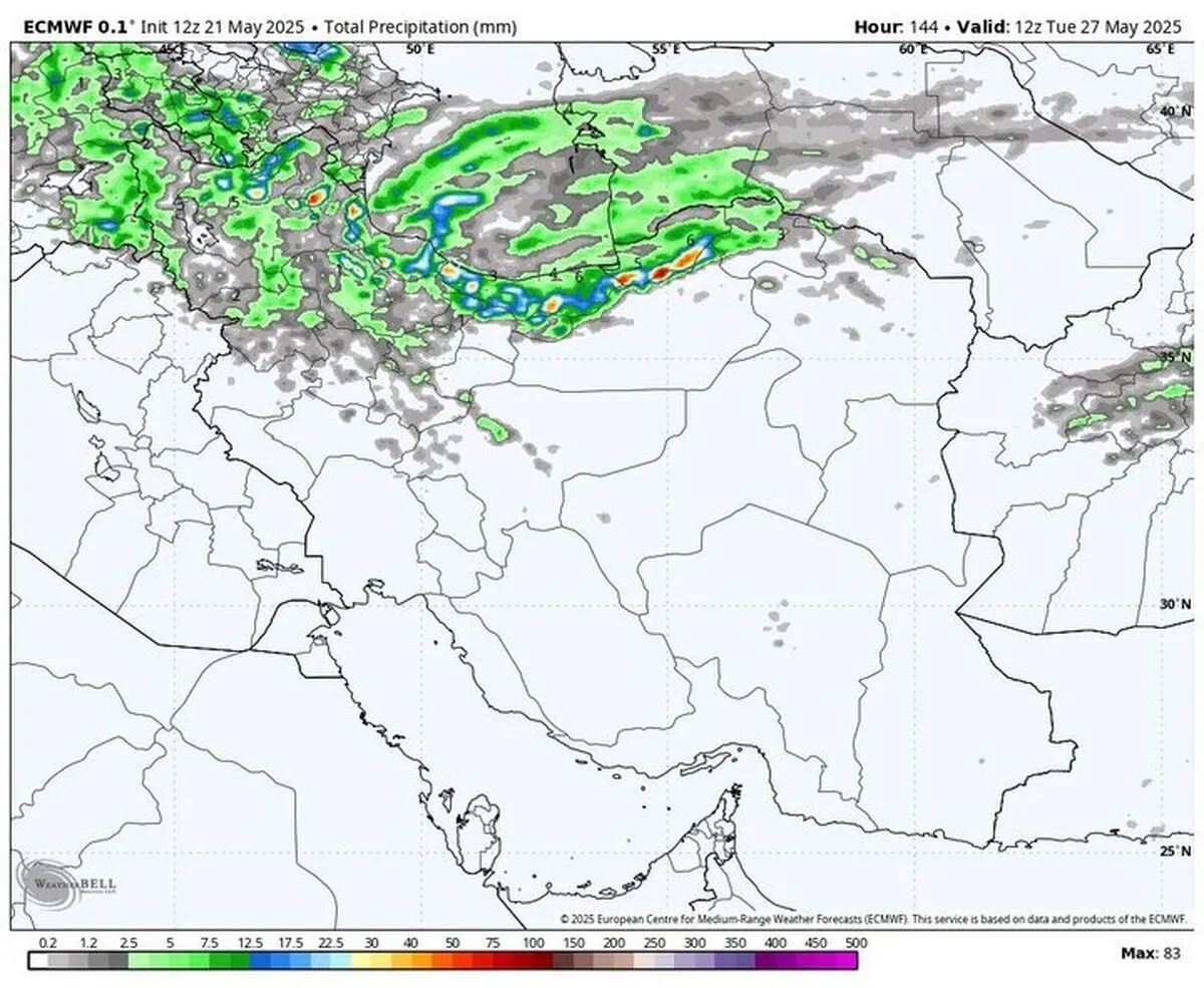ورود توده گردوخاک از عراق و فعالیت سامانه بارشی جدید در ۷ استان