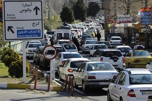 محدودیت&zwnj;های جدید ترافیکی در جاده چالوس اعمال شد