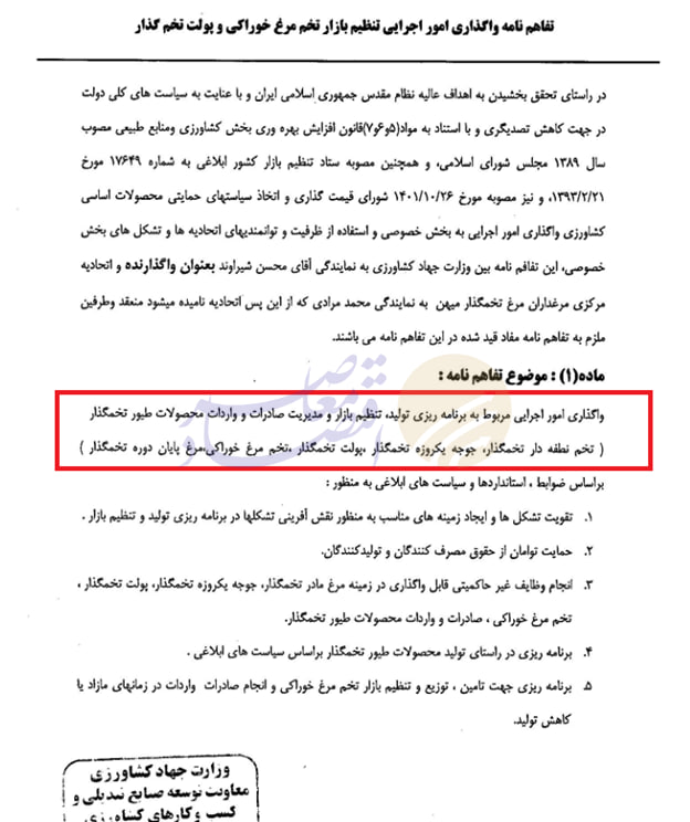 بازگشت تنظیم بازار تخم‌مرغ به ریل نظارت دولت