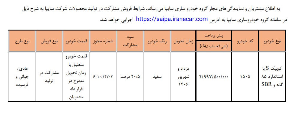 ثبت نام سایپا