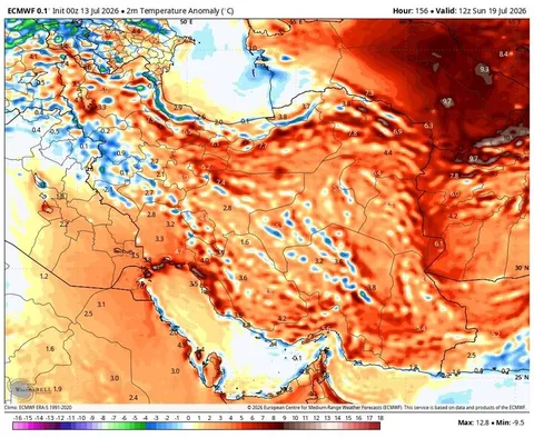 رگبار بارش‌های موسمی در ۲ استان؛ رکورد گرما در ۴ استان شکسته می‌شود