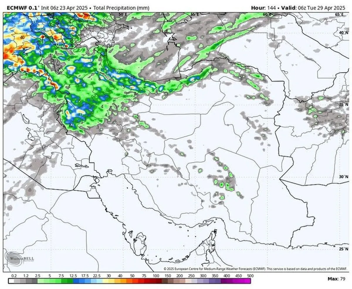 هواشناسی ایران پنجشنبه ۴ اردیبهشت