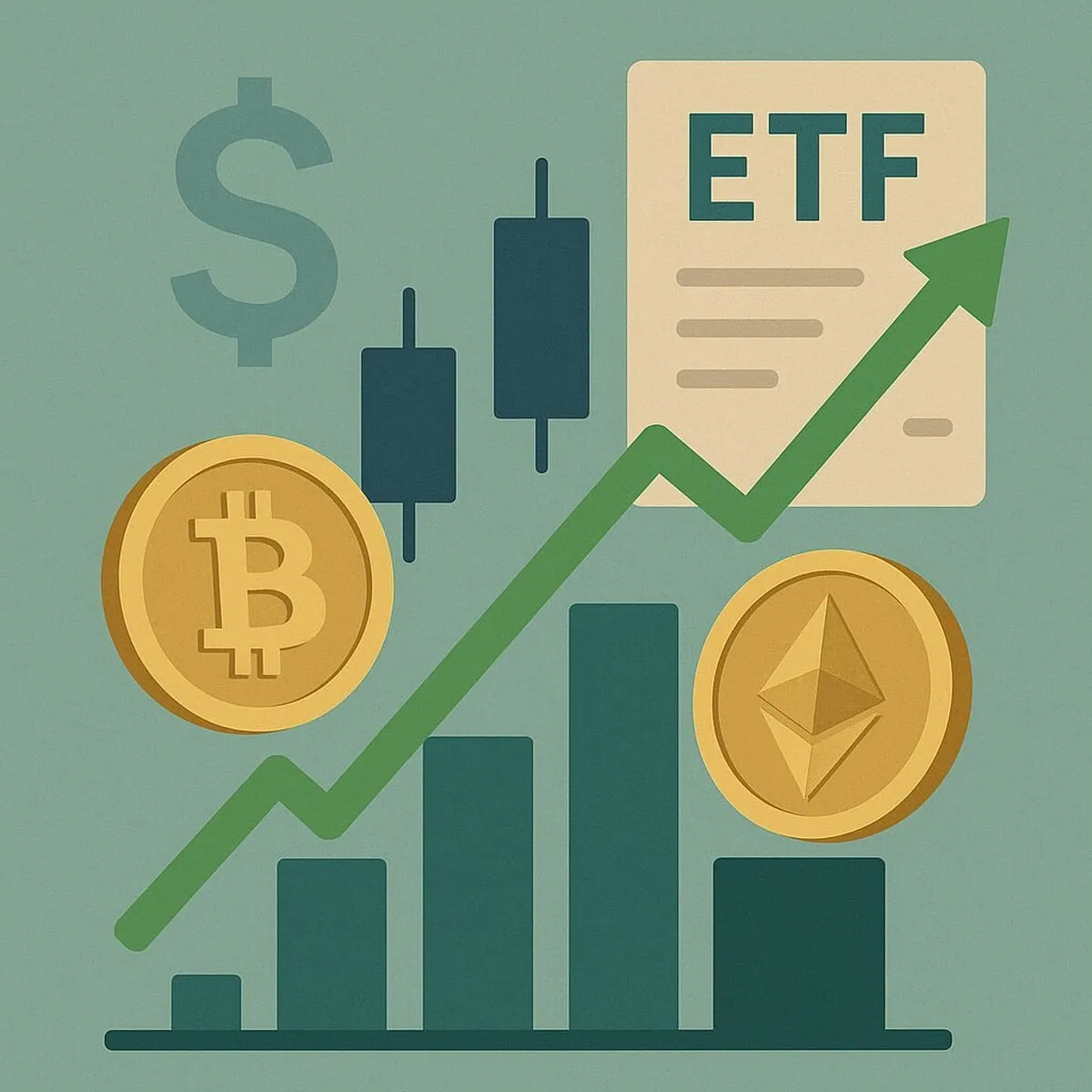 رشد محدود بازار کریپتو در سایه جهش ETF‌های اسپات