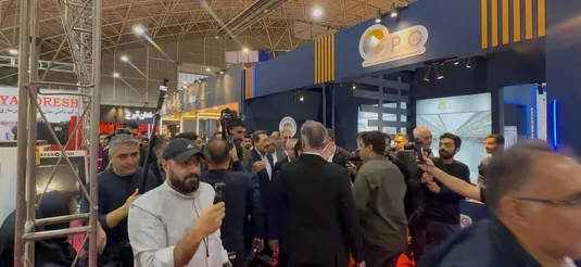 بازدید وزیر صمت از غرفه چادرملو در متافو تبریز