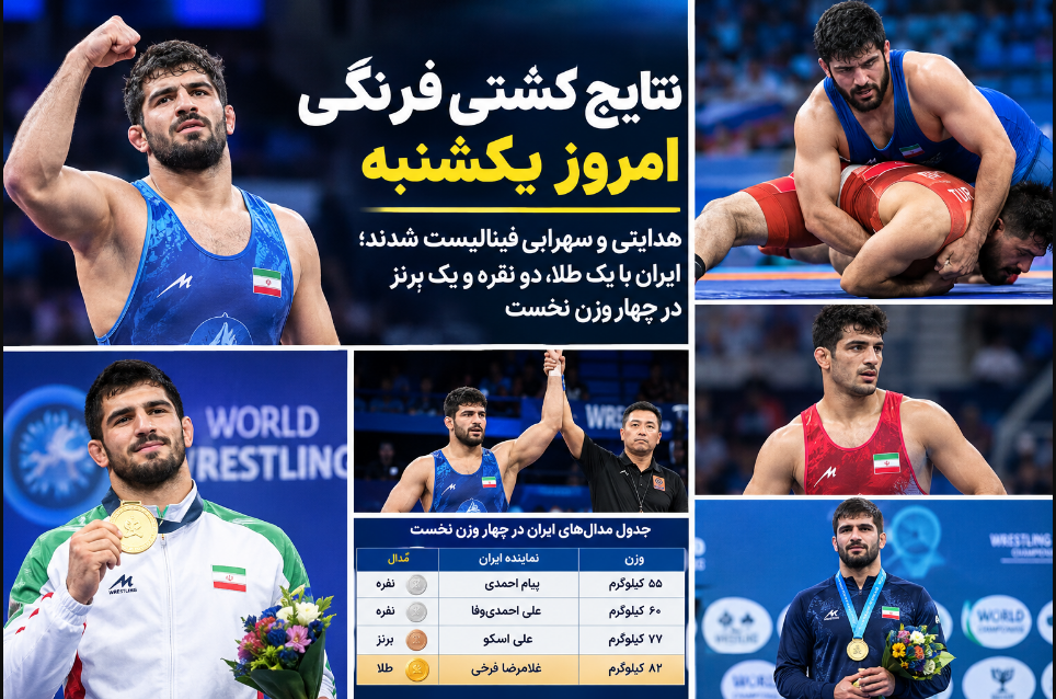 نتایج کشتی امروز