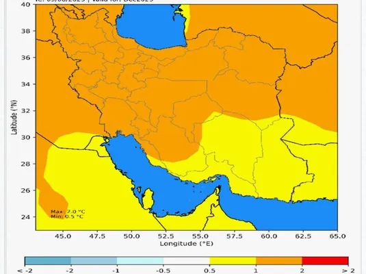 پیش&zwnj;بینی افزایش ۲ درجه&zwnj;ای دمای ایران در پاییز و زمستان