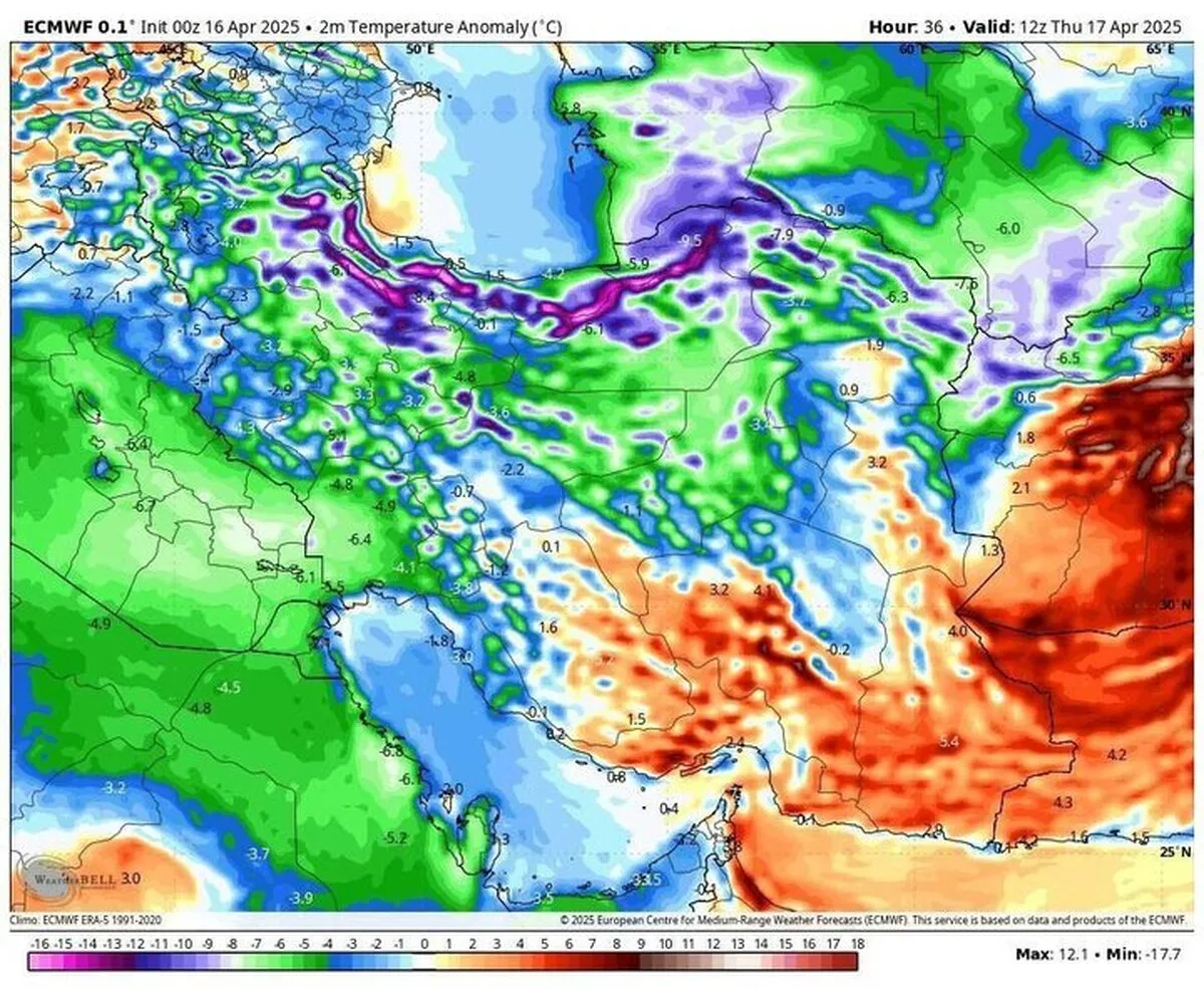 هواشناسی ۲۸ فروردین؛ برف، تگرگ و گردوخاک برای ۲۰ استان