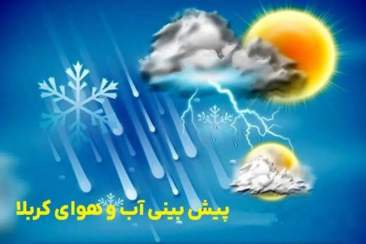 وضعیت آب و هوای کربلا در ۲۵ روز آینده